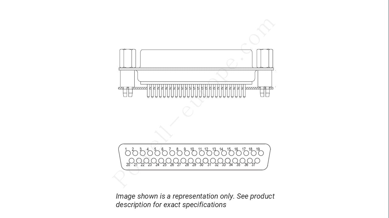 Image showing the insert arrangement and polarization of the Positronic MD37M3S600X/AA