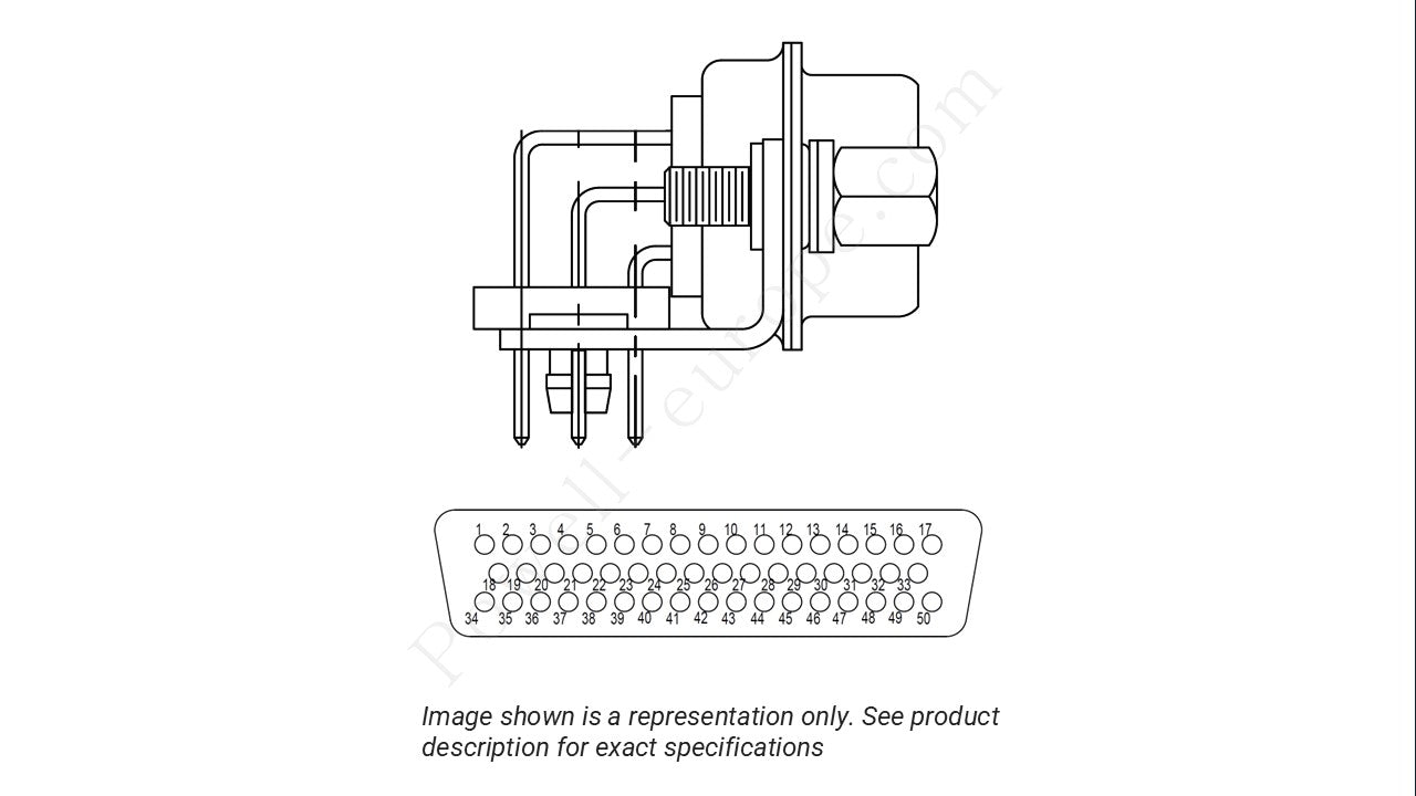 Image showing the insert arrangement and polarization of the Positronic MD50M5R7N00/AA