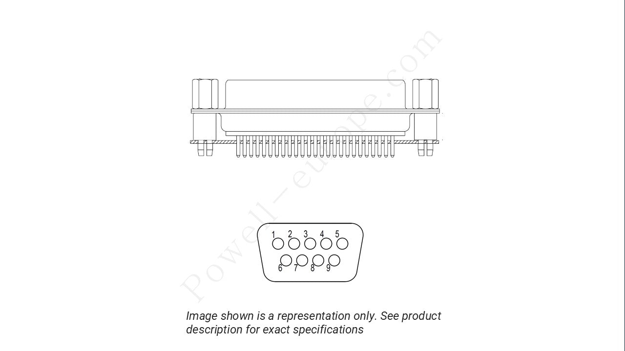 Image showing the insert arrangement and polarization of the Positronic MD9M3S000